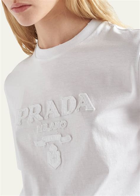 prada tee with pink heart|Prada tops for women.